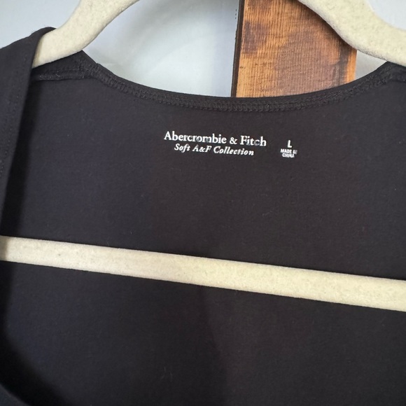 Abercrombie & Fitch black square neck bodysuit. Size Large. - Picture 2 of 2